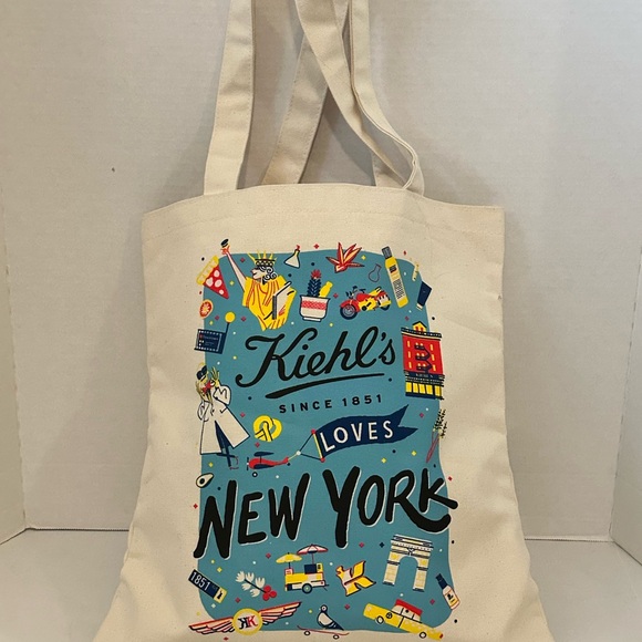 Kiehl's Vibrant New York Canvas Tote never used - Picture 1 of 9